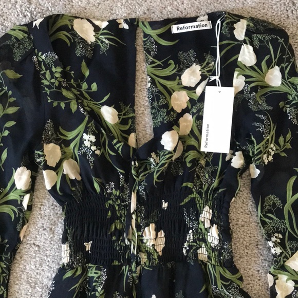 🆕 REFORMATION Wilder Floral LS Minidress Size 2 - Picture 6 of 8